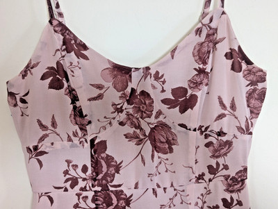 Trixxi Women Y2K Romantic Babydoll Midi Dress Size S Coquette Floral Soft Girl