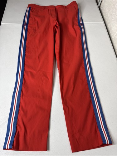 Women's J. Lindeberg Kattis Multi Color Striped Golf Polyester Pants Trousers 28