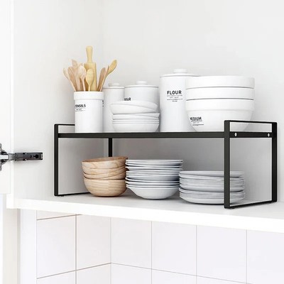 Steel Kitchen Dishes Bowl Storage Rack Kitchenware Utensils Drainer Shelf Cabine