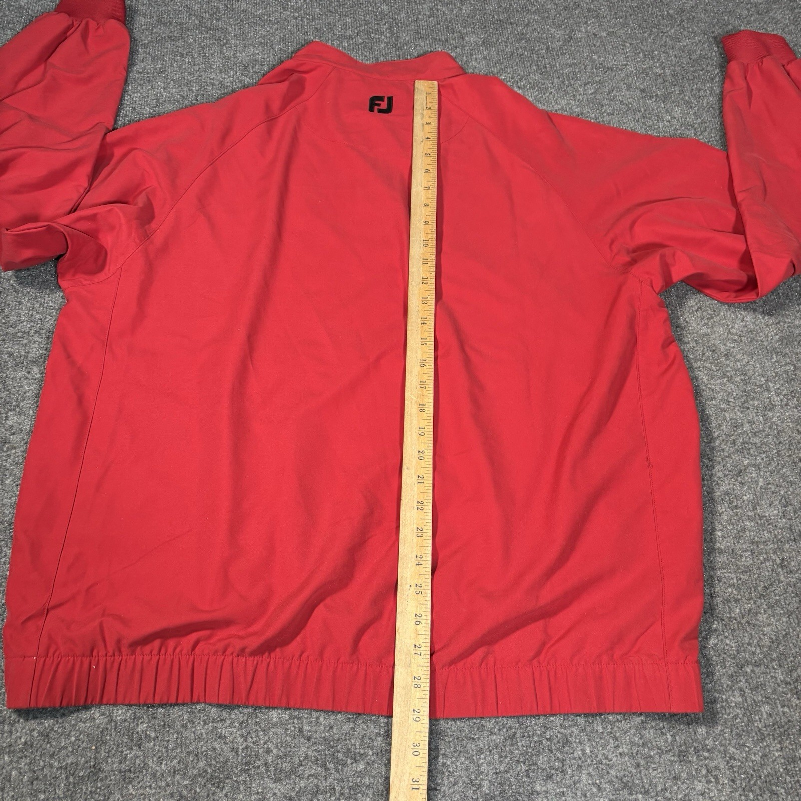 FootJoy Windshirt Jacket Mens Large NWT Long Sleeve Red Snap Pullover FJ Golf
