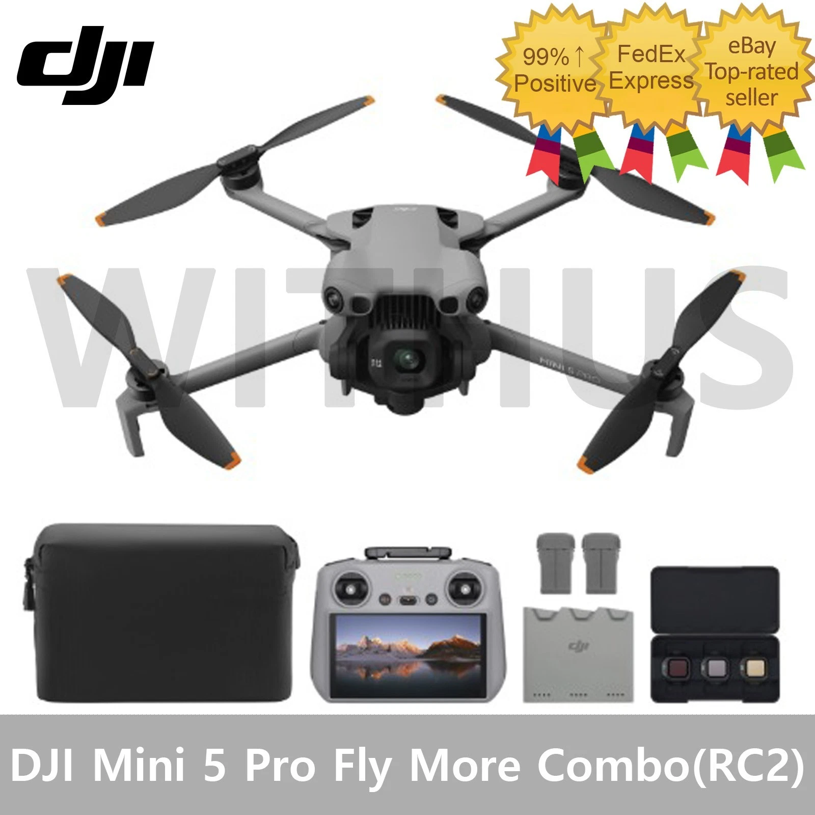 DJI Mini 5 Pro Fly More Combo (DJI RC 2) Drone (3 Batteries) No