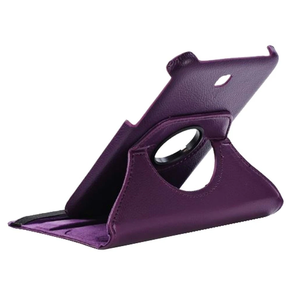 CASE FOR SAMSUNG GALAXY TAB 3 P3200 PURPLE PU LEATHER 360 DEGREE ROTATING COVER  - Image 4 of 4