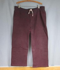 Vintage 1940s Cotton Warm Up Gym Sweatpants Purple Color w/Gusset Champion 38