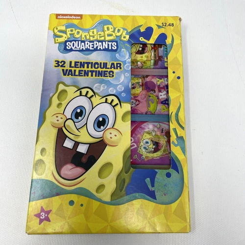 32 Lenticular SpongeBob Squarepant Classroom Valentine Exchange Cards Valentines