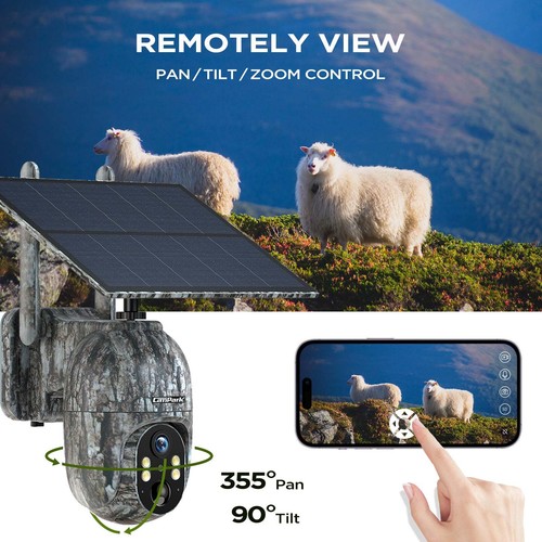 Campark Solar Wildlife Trail 2K 4G LTE PTZ Security Camera With SIM Card Outdoor - Picture 3 of 9