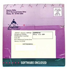 Original v1.1 America Online Collectible Program Disk, Vintage AOL Floppy 1993