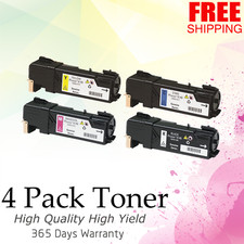 4 PACK BLACK  COLOR Toner Cartridge for Xerox Phaser 6140 6140N 6140DN Printer