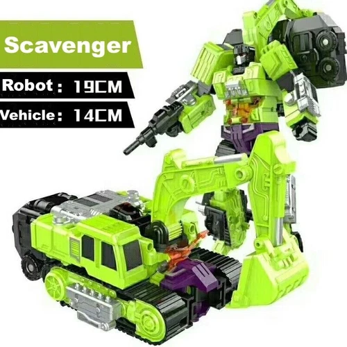 6 In 1 Deformable Robot Devastator Action Figures Engineering Car Truck Toy 44cm - 第 16/24 張圖片