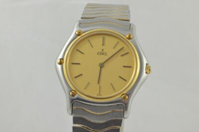EBEL SPORT CLASSIQUE 28MM STAHL/GOLD 183908 SCHÖN QUARTZ VINTAGE RAR 6