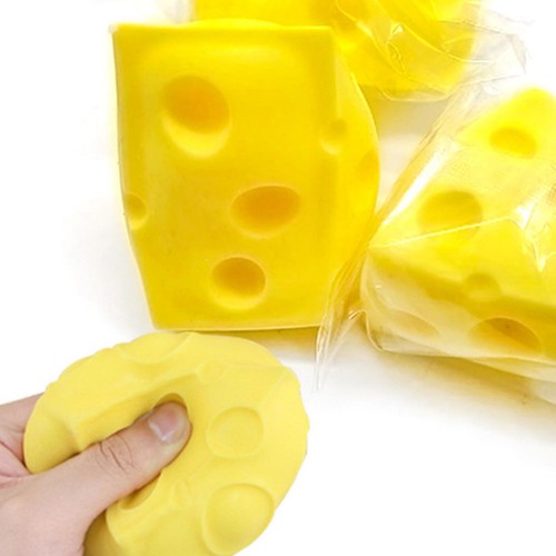 Versatile Cheese Stress Ball - Durable TPR Material for Long-Lasting Fun - Picture 2 of 11