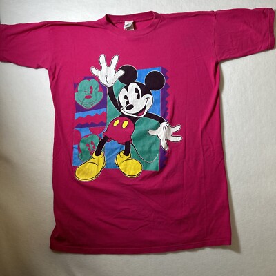 Vtg Mickey Minnie Mouse T-shirt 90s Disney Mickey and Co Adult One