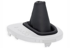 SCHALTMANSCHETTE FUR SEAT TOLEDO 3 DSG 2004-2009 SCHALTSACK LEDER NAHT WEISS