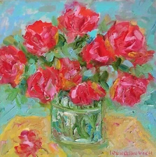 Original Oil Painting Pink Peonies Flowers Blossom Still Life Impasto Bloom Art