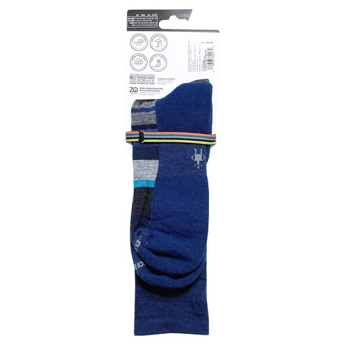 SmartWool Saturnsphere Calze Equipaggio a Righe 1pr Unisex Miscela Lana Merino Made in USA - Foto 8 di 30