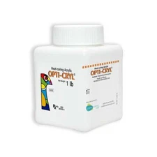 Opti-Cryl Heat-Curing Acrylic Resin Powder, Light Pink, 1Lb Bottle