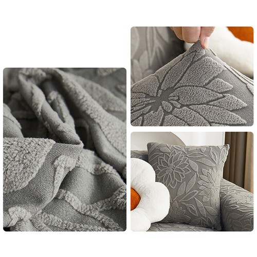 Fleece Jacquard Sofa Cover 1~4 Seater Slipcover Couch Protector All Inclusive - Picture 32 of 42