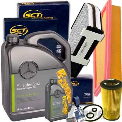 VERSCHIEDENE KIT FILTRO + OLIO ORIGINALE 5W30 per MERCEDES CLASSE E.C 180 200 250 W S C 204 212 207