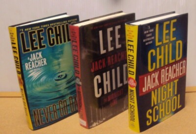 Lot 3 Lee Child Jack Reacher HC Books Night School Midnight Line Never Go Back