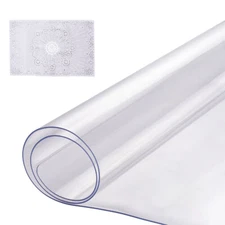 PVC Table Protector 14x24-42x96 Inch Clear Plastic Desk Protector 1.5/2mm