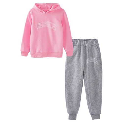 Kids Tracksuit Exercise Sweatshirt+Pants Set Sportswear Long Sleeve Sport Suit - Picture 51 of 85