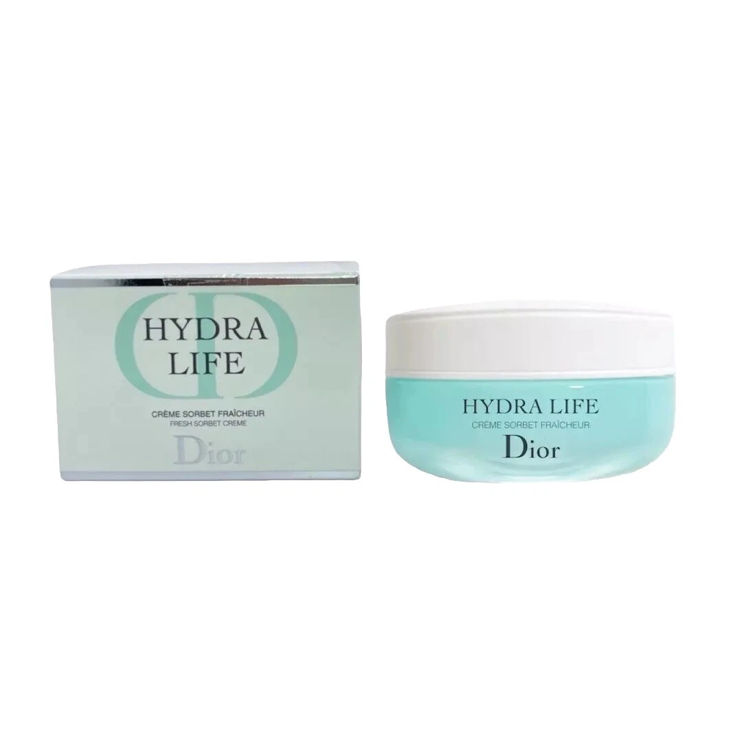 Crème hydratante au sorbet frais Dior Hydra Life 1,7 oz/50 ml NEUF + 2 flacons gratuits