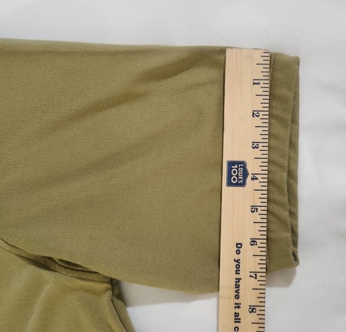 KnightsBridge Shirt Mens L Large Short Sleeve Polo Collared Olive Green FREE S/H - Picture 13 of 15