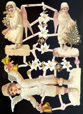 VICTORIAN ANGELS DIE CUT PAPER SCRAPS ef7154 GERMANY