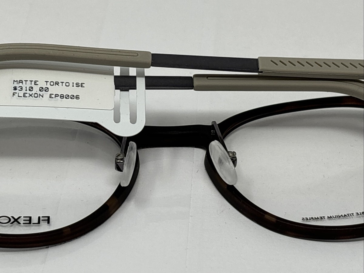 Flexon Unisex EP8006 Eyeglasses Frames. RX-able 246 Matte Tortoise No Lenses NWT Flexon FLEXON EP8006 Eyeglasses | Select Eyewear main image 3