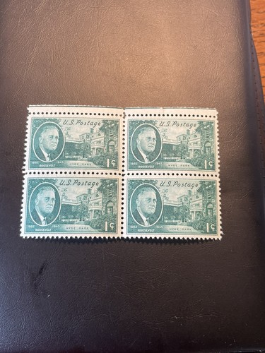 1 cent us stamp Roosevelt/Hyde Park1945 blk 4