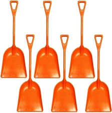 6Pack Ashman Plastic Snow Shovel with Durable Multi-Purpose Snow Plastic Shovel