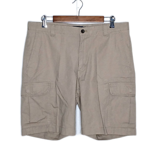 Chaps Ralph Lauren, CHAPS by Ralph Lauren mens 100% cotton RIPSTOP cargo shorts size 36 x 9.5" beige