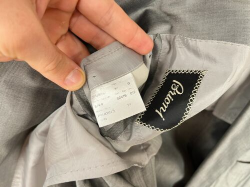 NWOT Brioni Palatino Silk Wool 85/15 Shiny Gray Half Lined Handmade Blazer EU 47 - Picture 11 of 12