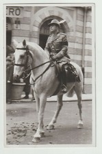 REGIO ESERCITO UFFICIALE ALPINI A CAVALLO FOTOGRAFIA CARTOLINA 