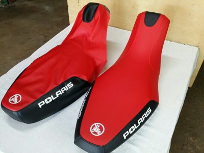 POLARIS PREDATOR 500 2003 TO 2007 MODEL SEAT COVER RED & BLACK  (P*-9)