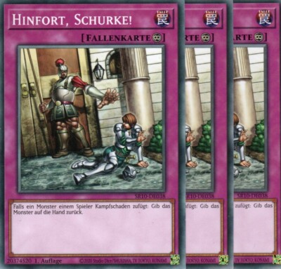 yugioh 3x Hinfort, Schurke! SR10-DE038 COMMON 1AUFLAGE DEUTSCH