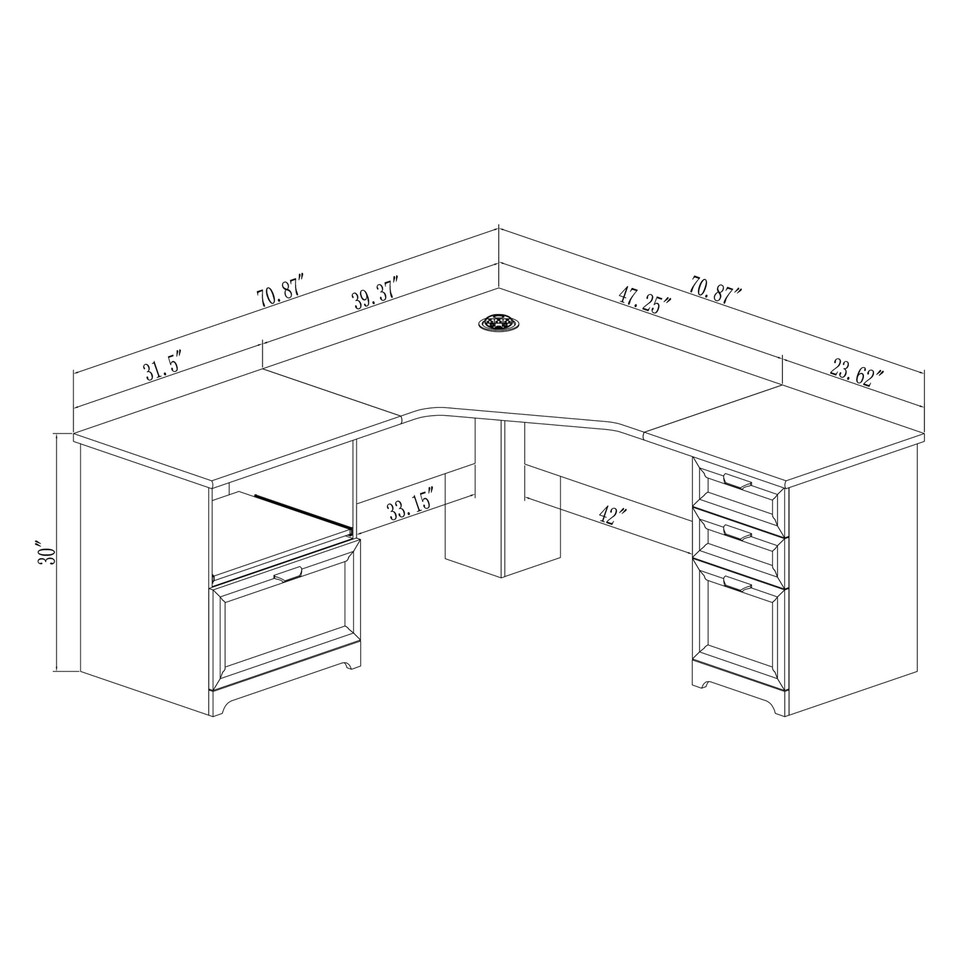 Realspace Magellan Performance 71"W LShaped Desk, Classic Cherry eBay