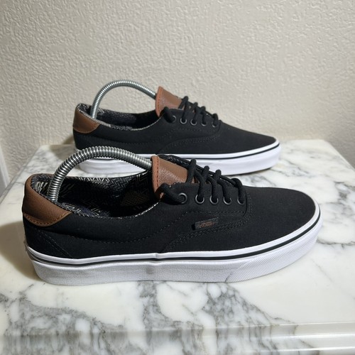 Vans Era 59 C\u0026amp;L Black Material Mix VN0A38FSMMK Men\u0026#039;s Size 9 Brown  Leather 721356 | eBay
