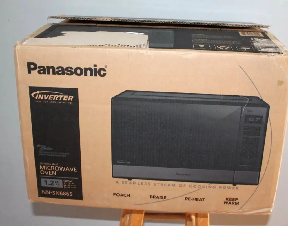 Panasonic NN SN686S 1.2 Cubic Foot 1200W Stainless Steel Countertop Microwave