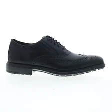 Rockport Total Motion Amalfi Wingtip CJ2858 Mens Black Wide Oxfords Shoes