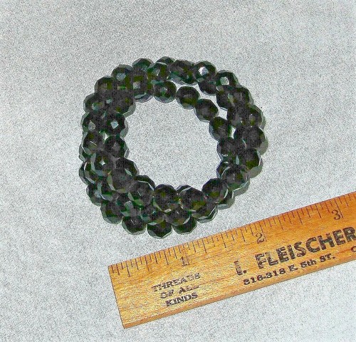 Vintage black beaded wire bracelet 2 strand - Picture 4 of 4