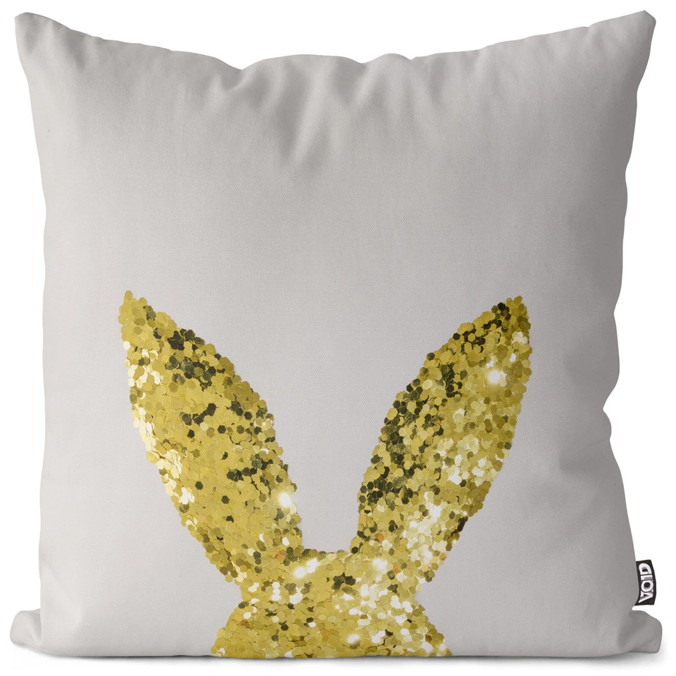 VOID Kissenbezug Goldener Hase Playboy Gold Ostern Osterhase Dekoration Urlaub - Bild 1 von 1