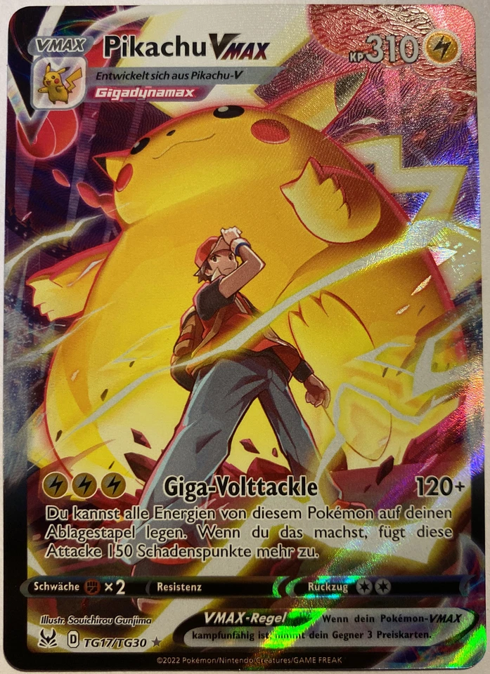 Pokemon Pikachu VMAX CHR | Deutsch TG17/TG30 Verlorener Ursprung | Near Mint