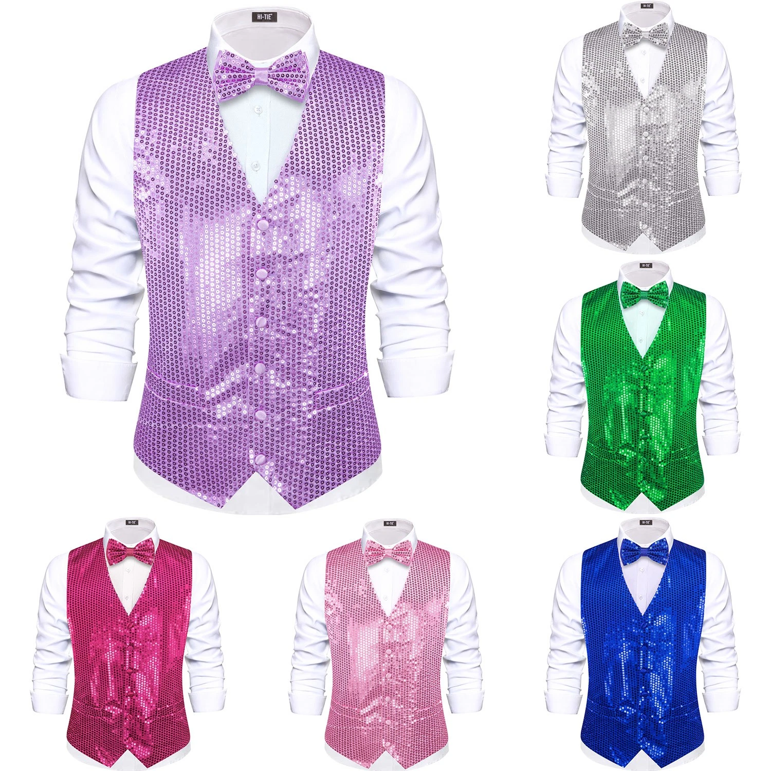 Fashion Mens Vest Red Green Blue Waistcoat Wedding Formal Casual Gilet
Opens in a new window or tab