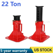 1 Pair 22 Ton Heavy Duty Pin Type Professional Car Jack Stand with Lock, Red