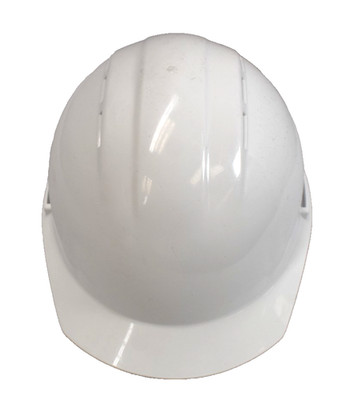 Erb 19451 Americana Vent Cap Style Hard Hat with Mega Ratchet White Hard Hat