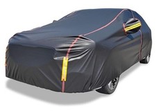 Car Cover Waterproof All Weather, 6 Layers Full Exterior Covers XL-Sedan Black