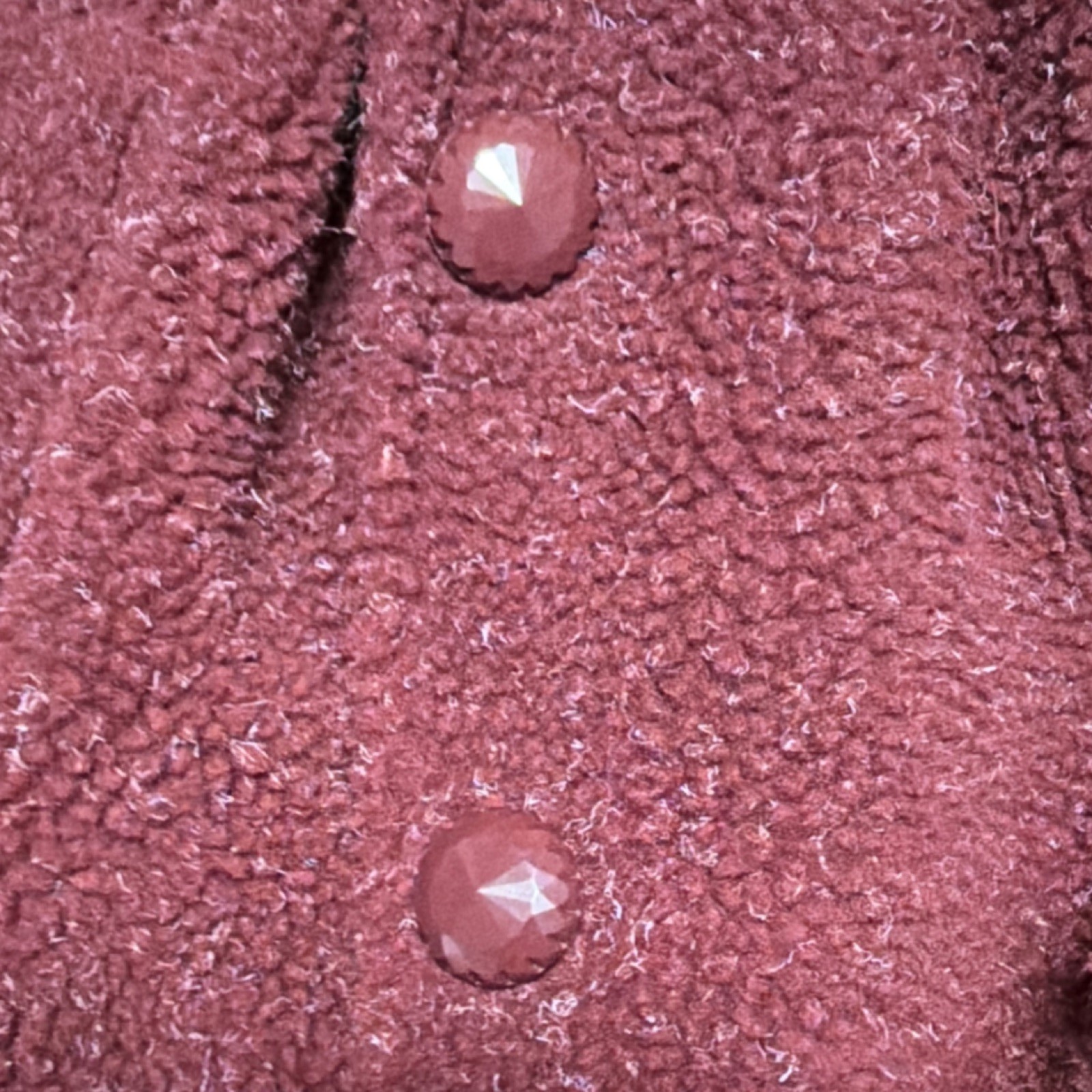 Totes Burgundy Button Collared Jacket Womens Soli… - image 5