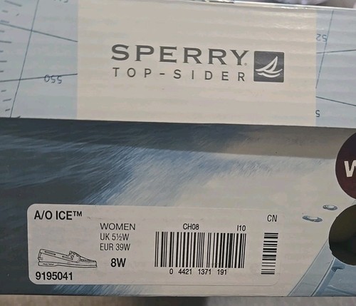Sperry Top-Sider A/O Ice 2-Eye Leather Deck Boat Shoes US Women 8W BNIB - Picture 5 of 5