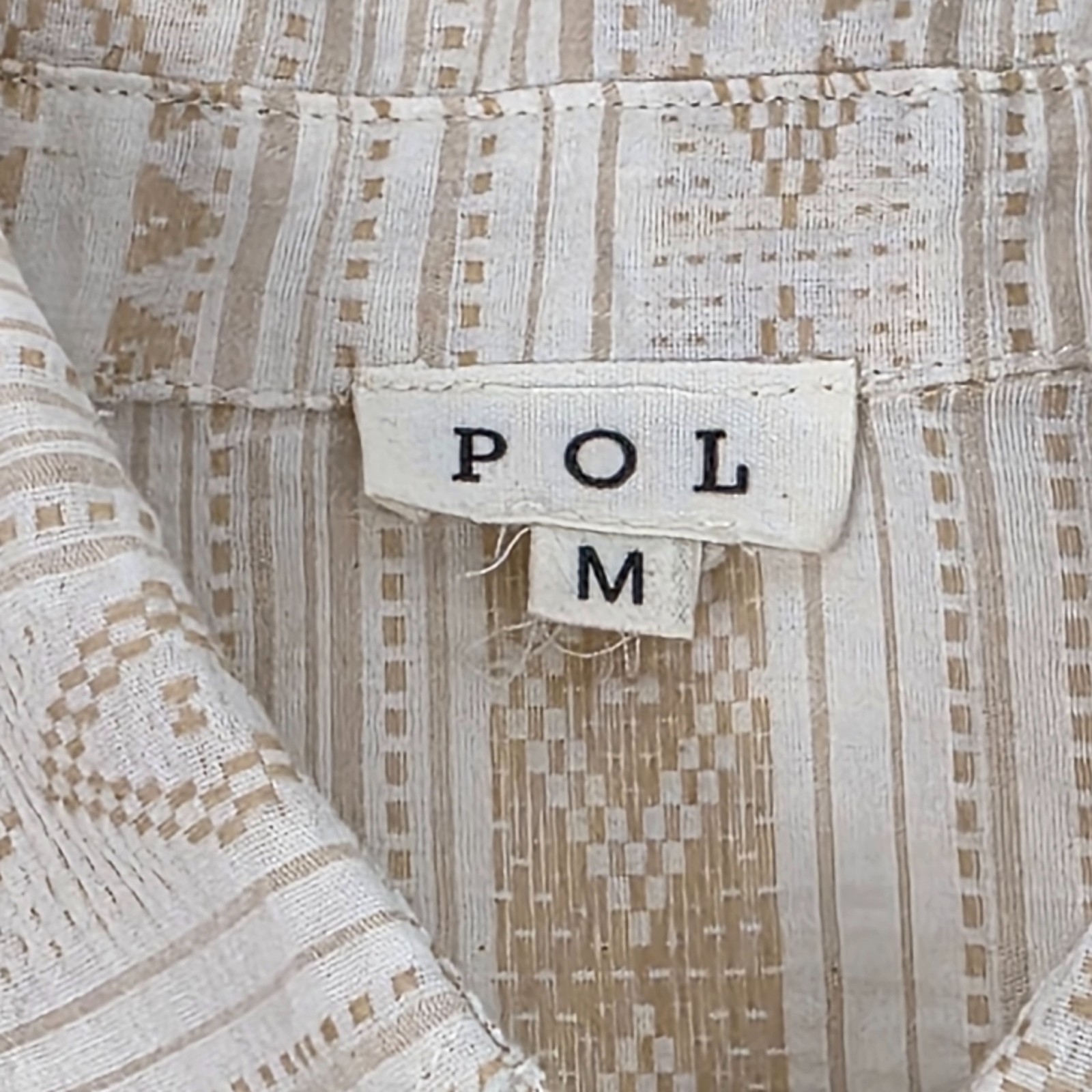 POL Patchwork Shirt Multi Varied Texture Print 3/… - image 21