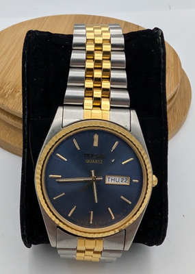 #ad #ad Pulsar Men Presidential Day Date Two Tone Men#x27;s Watch Jubilee V533 8B50 Blue $99.99